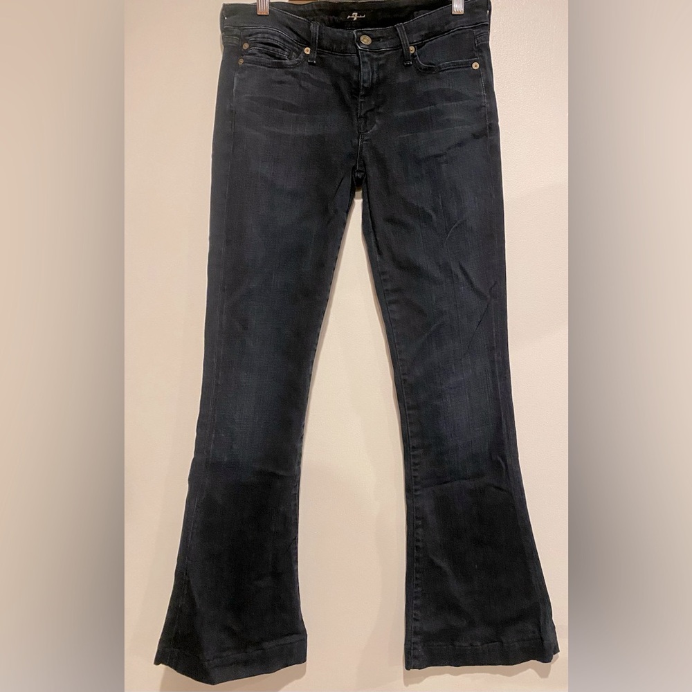 7 For All Mankind Jiselle Phenomenal Flare Jeans Dark Wash Stretch AU0298976